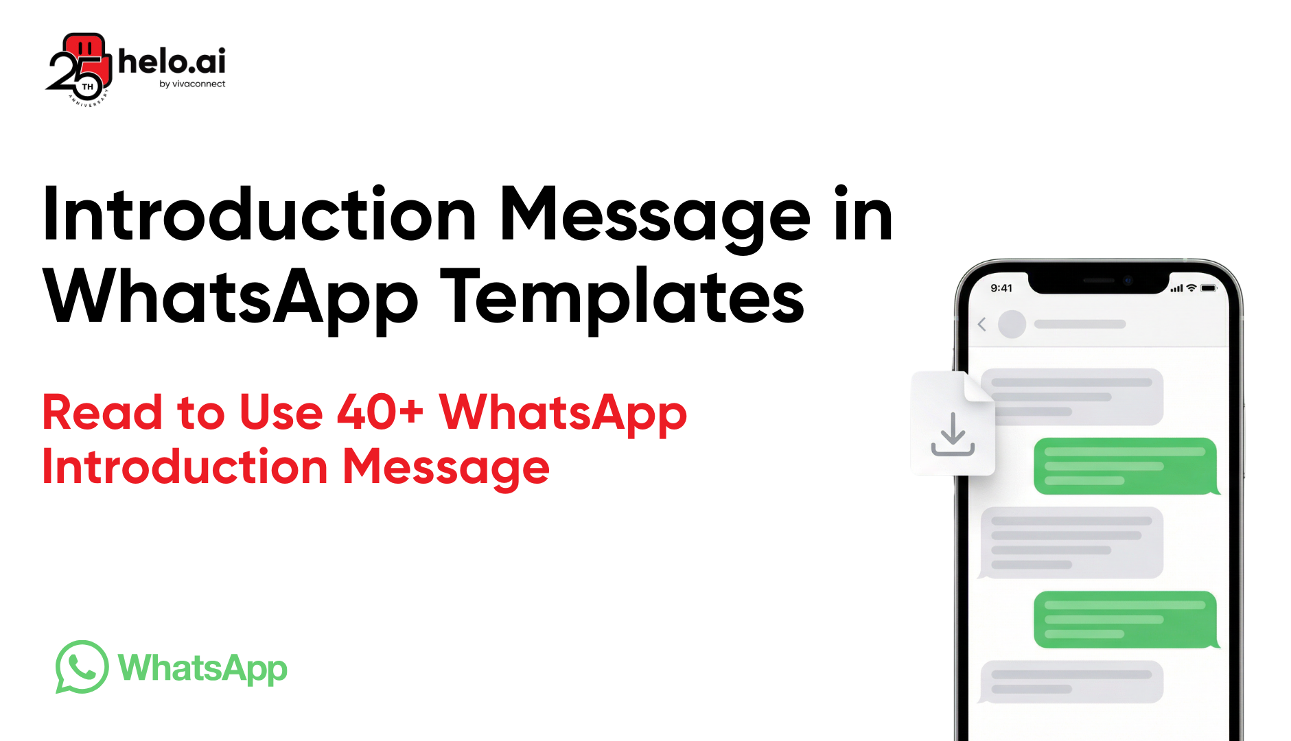 Introduction Message in WhatsApp